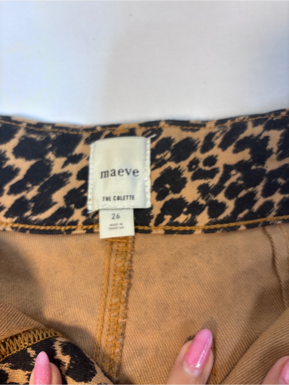 ANTHROPOLOGIE Maeve Colette Leopard Print Cropped High-Rise Wide-Leg Jeans Sz 26 - Picture 10 of 12